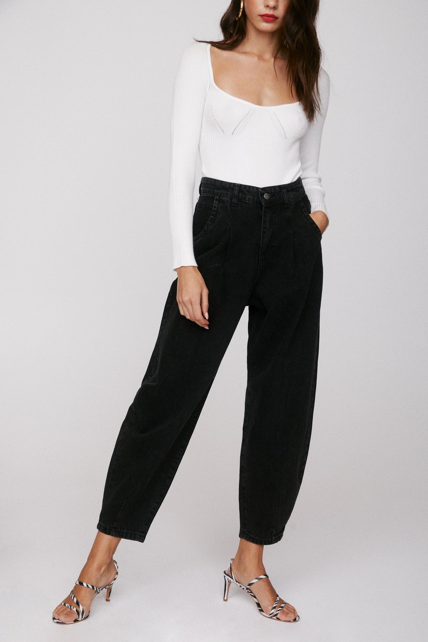 High Waisted Tapered Jeans Nasty Gal